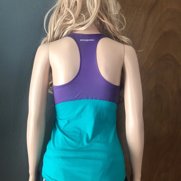 Patagonia Racerback Tank Green & Purple Size XXS Good Condition - Picture 7 of 16